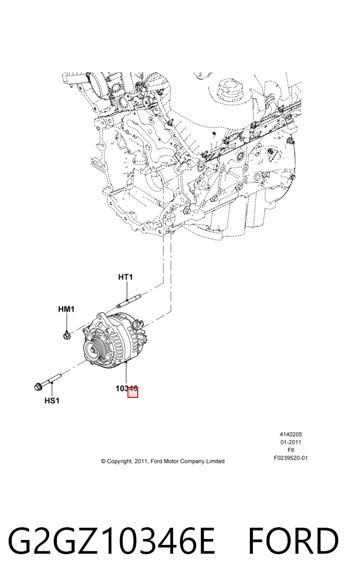 G2GZ10346E Ford Авто генератор