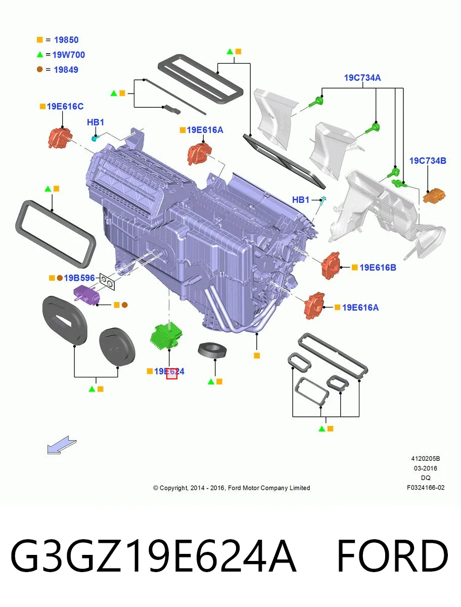 G3GZ19E624A Ford Регулятор оборотів пічки