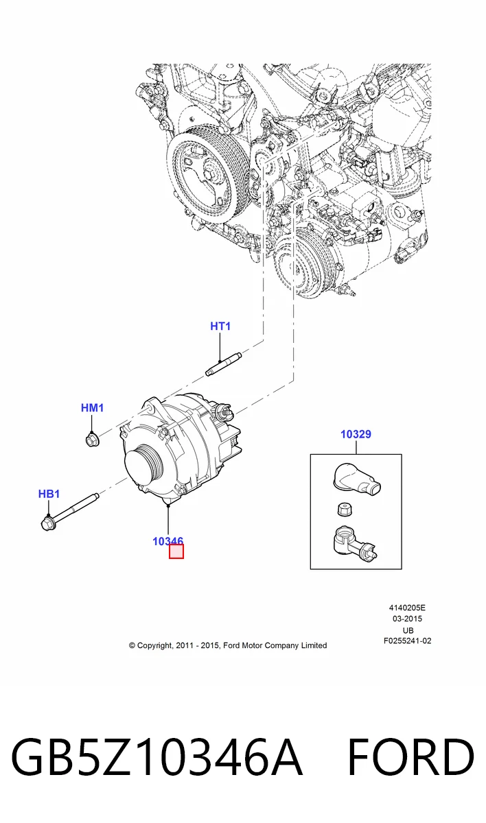 GB5Z10346A Ford Авто генератор