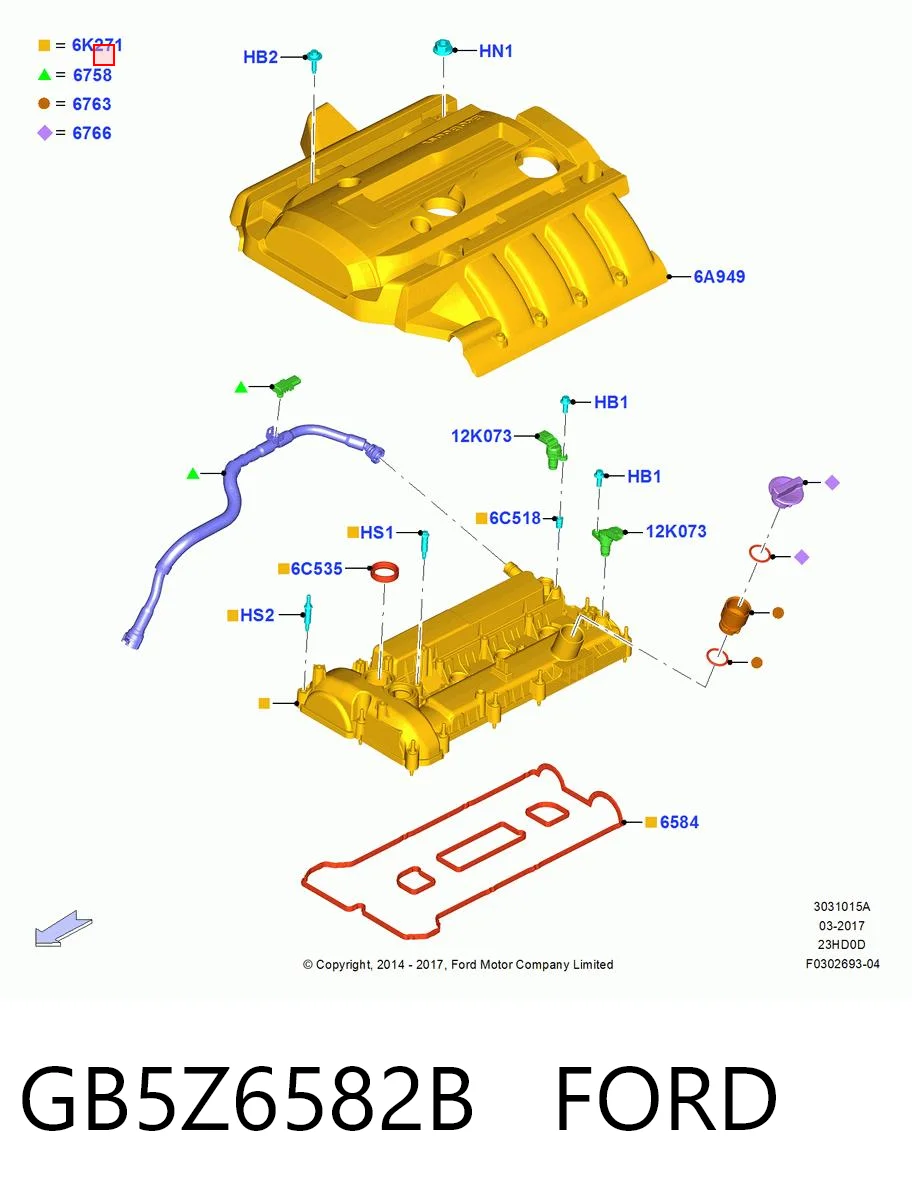 Купити Клапанна кришка Ford Fusion  CD