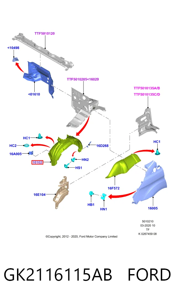 Купити BP24115 DP Group Підкрилок передній лівий