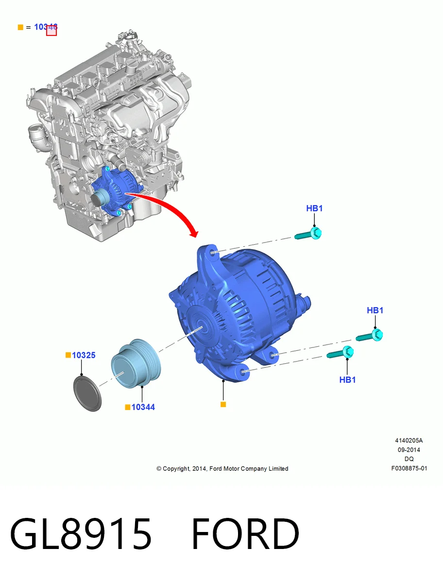GL8915 Ford Авто генератор