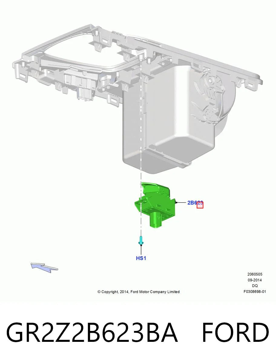 GR2Z2B623BA Ford Клавіша електромеханічного гальма стоянки