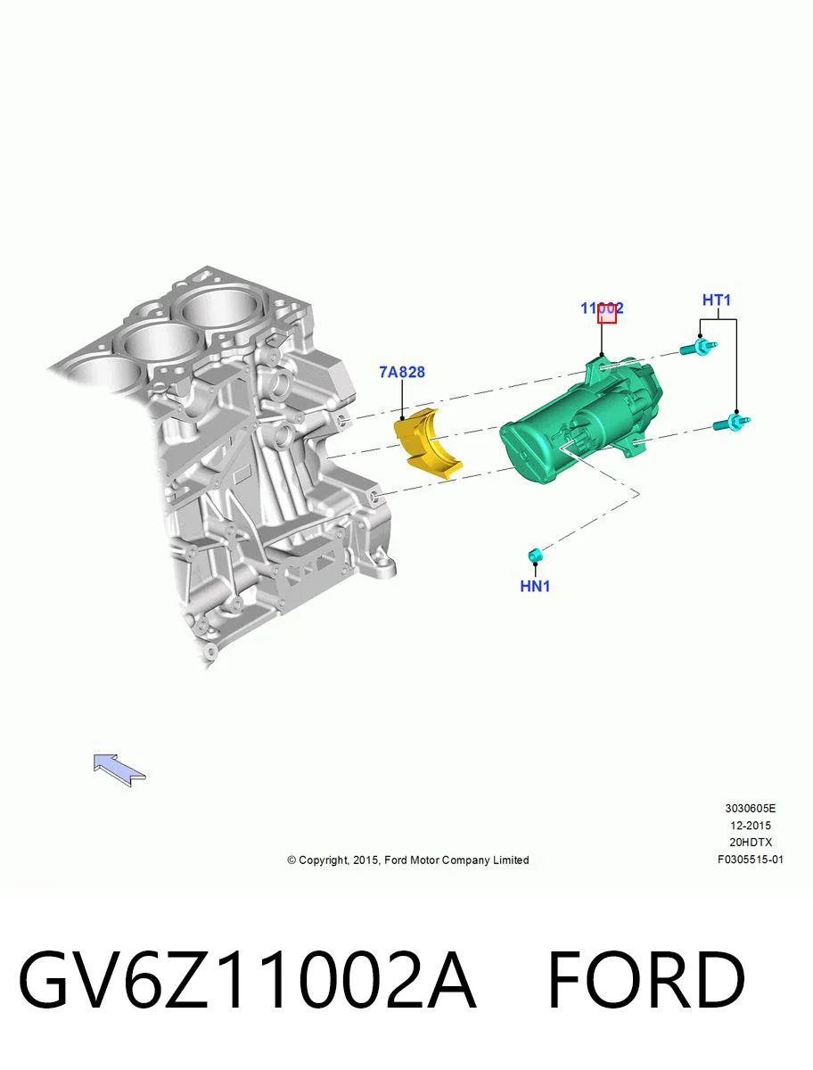 GV6Z11002A Ford Стартер двигуна