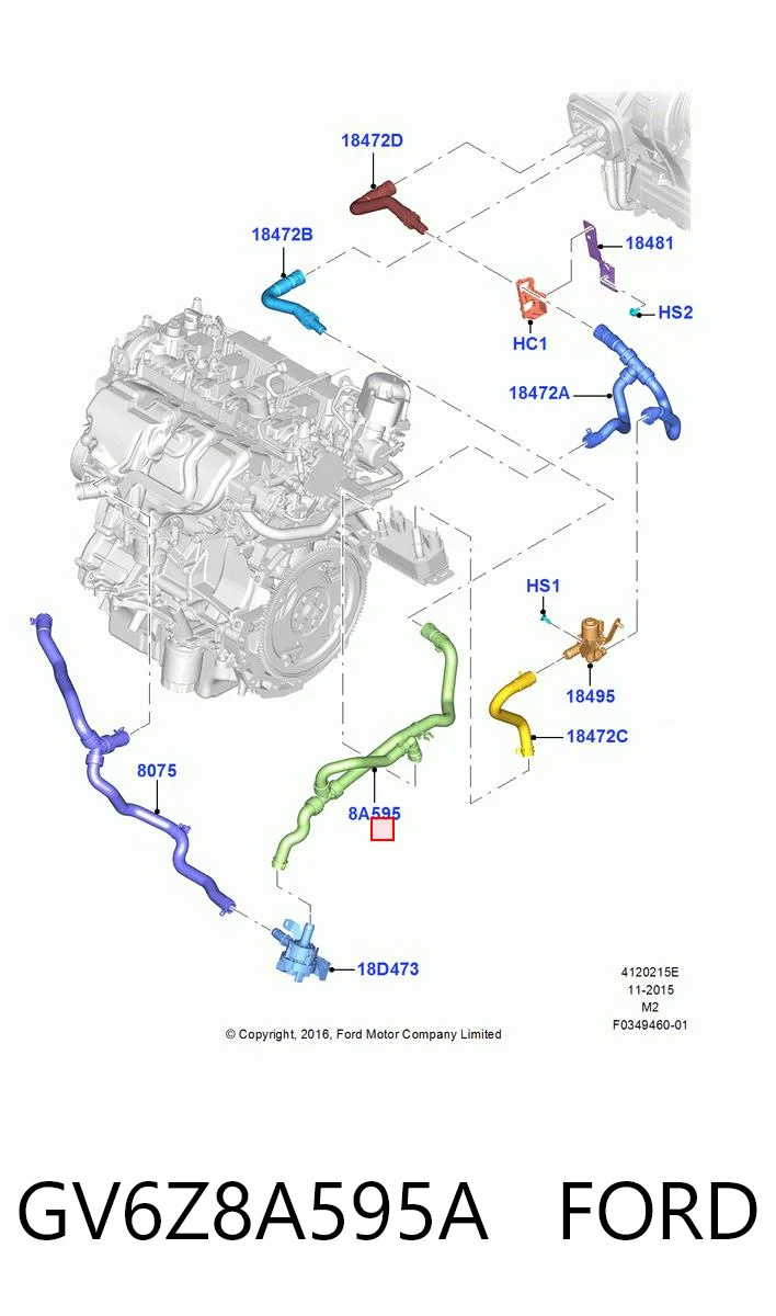 GV6Z8A595A Ford 