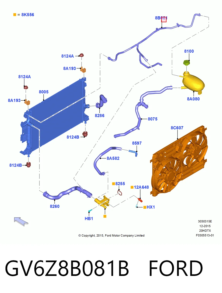 GV6Z8B081B Ford 