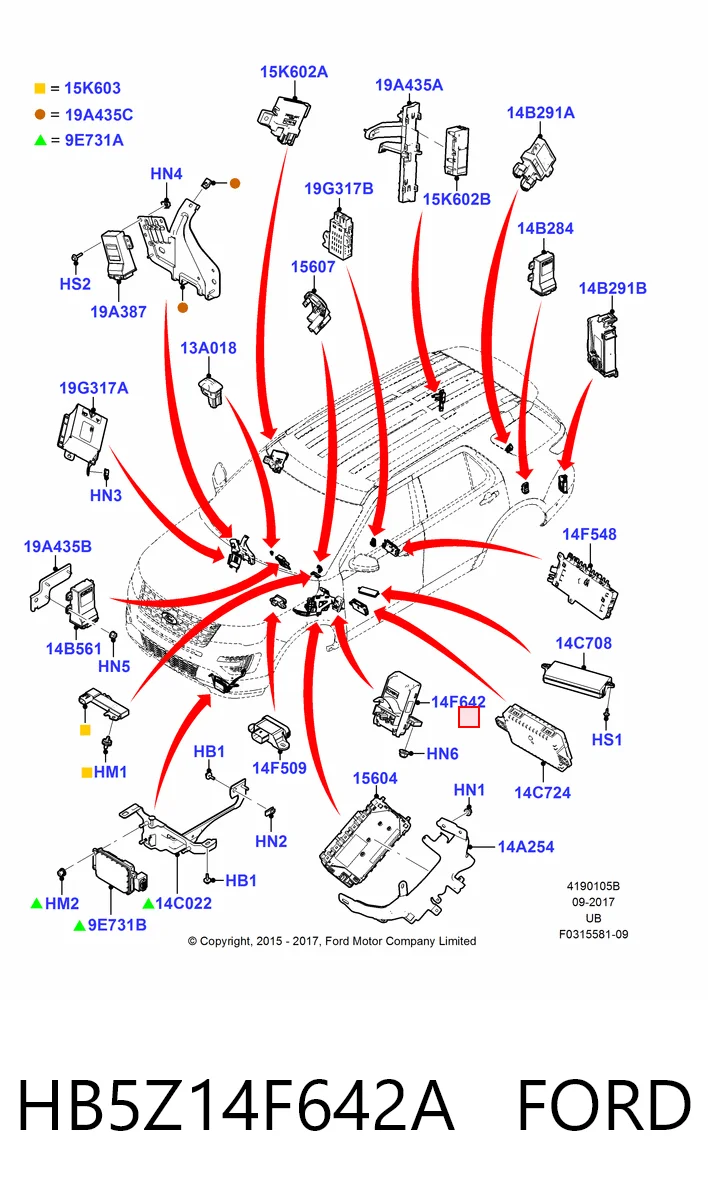 HB5Z14F642A Ford 