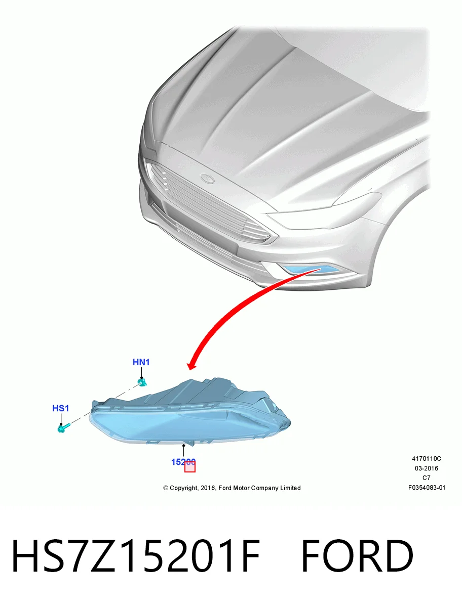HS7Z15201F Ford Протитуманка ліва