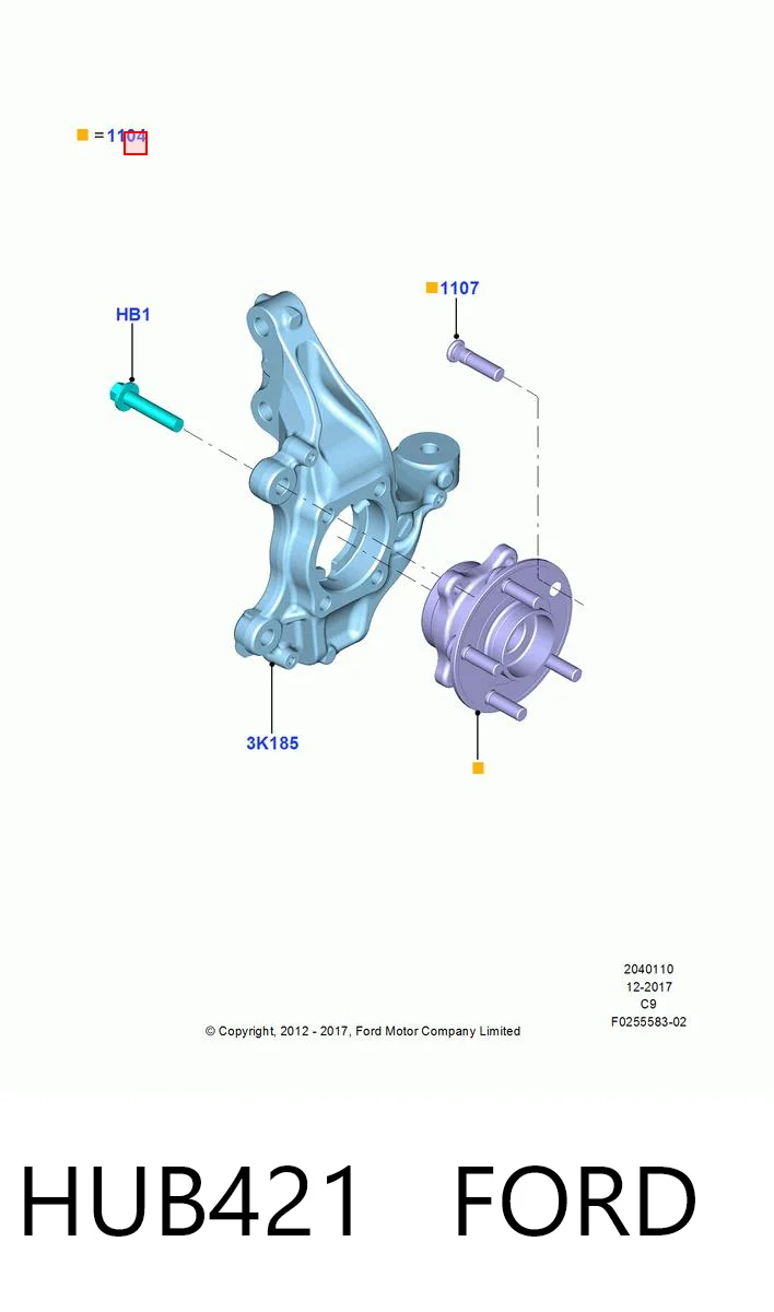 HUB421 Ford Маточина (передня)