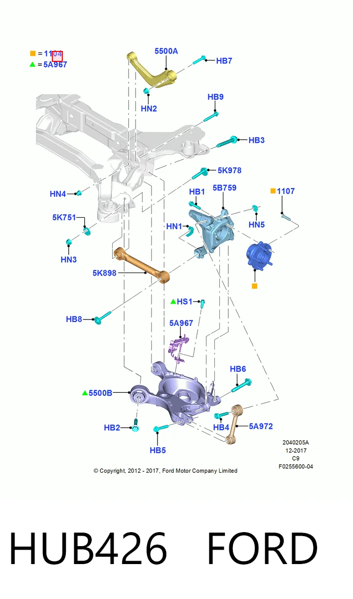HUB426 Ford Маточина задня ліва