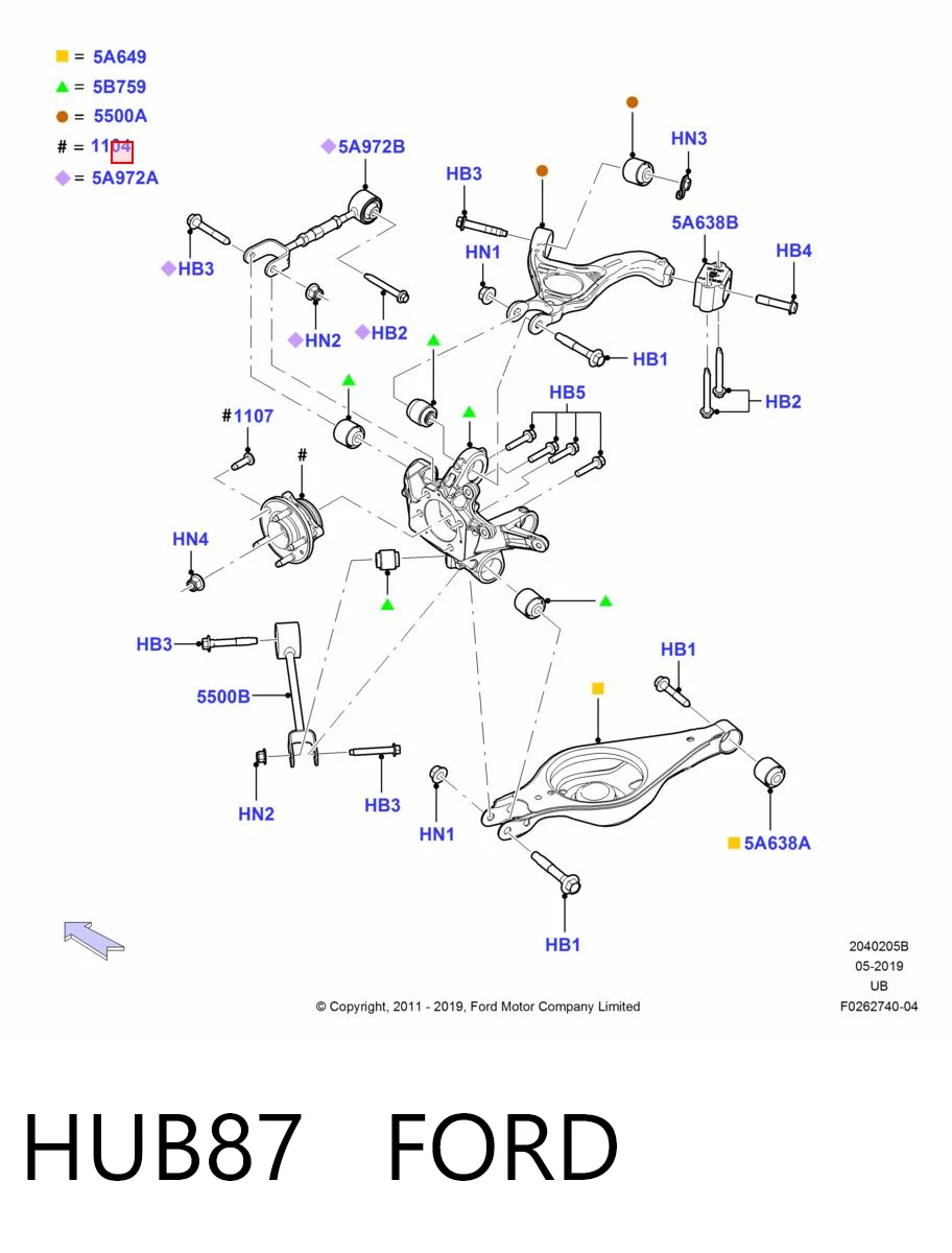HUB87 Ford Маточина (передня)