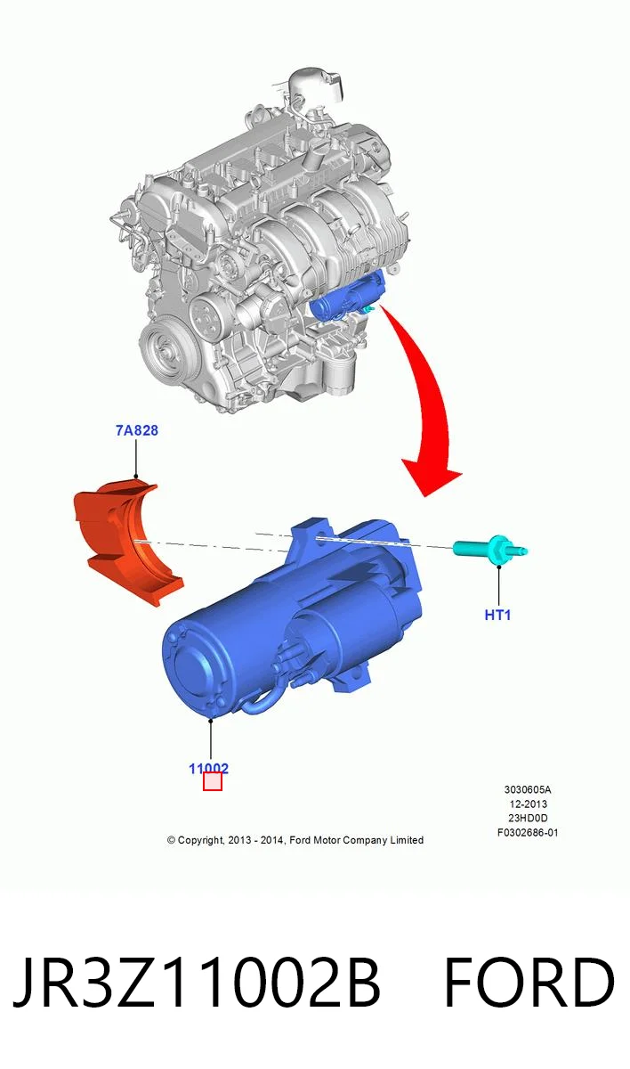 JR3Z11002B Ford Стартер двигуна