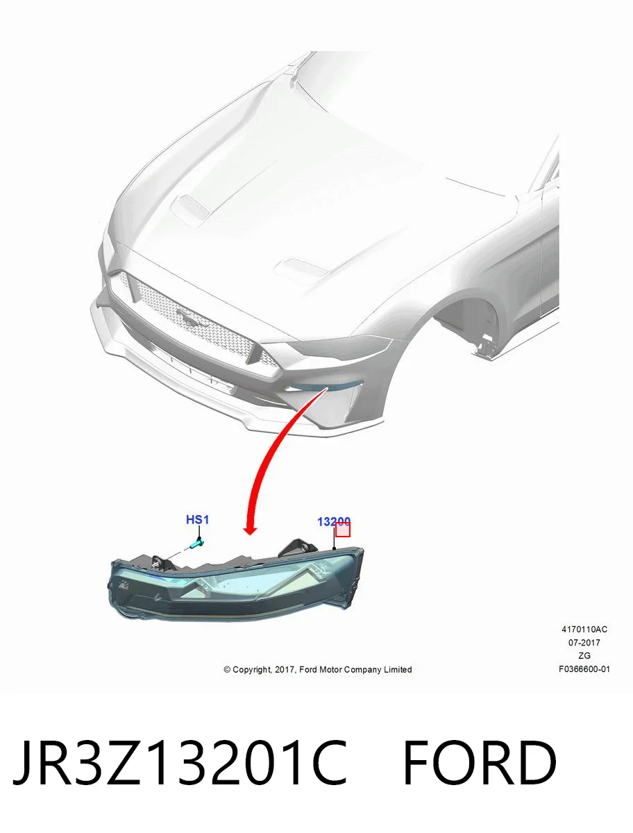 JR3Z13201C Ford Фара, ліва