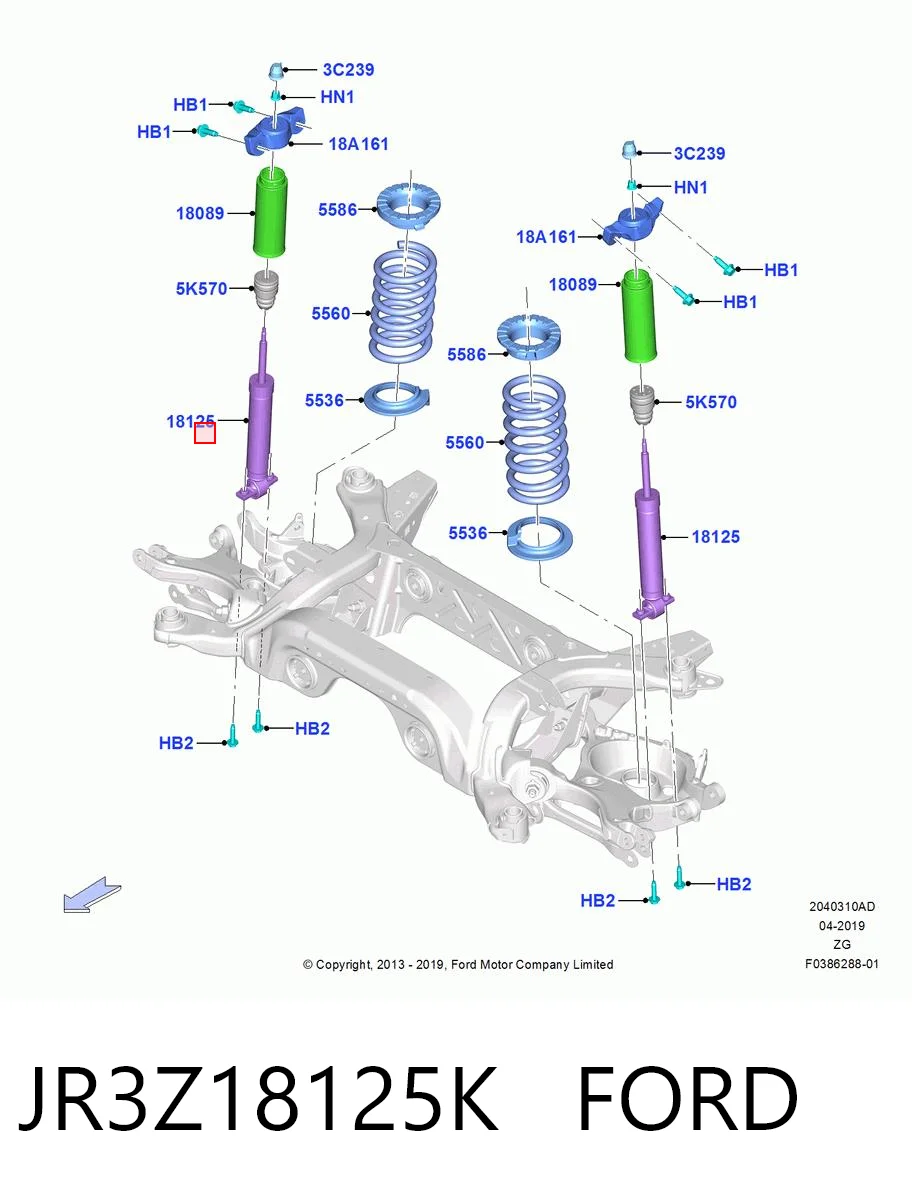JR3Z18125K Ford Амортизатори задні