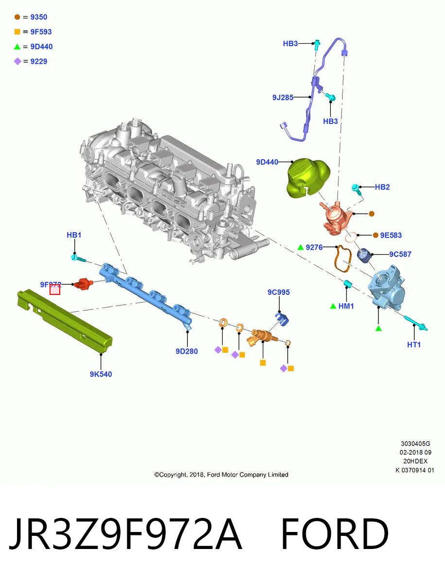 JR3Z9F972A Ford Манометри