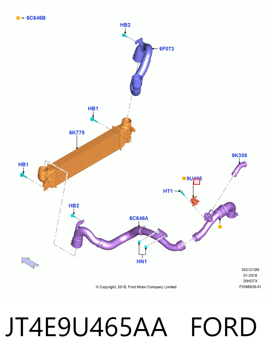 JT4E9U465AA Ford Блок управління турбіною