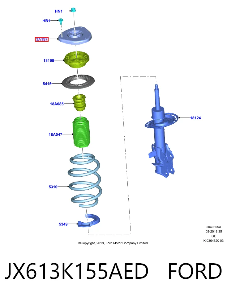  Опора амортизатора переднього Ford Focus 4