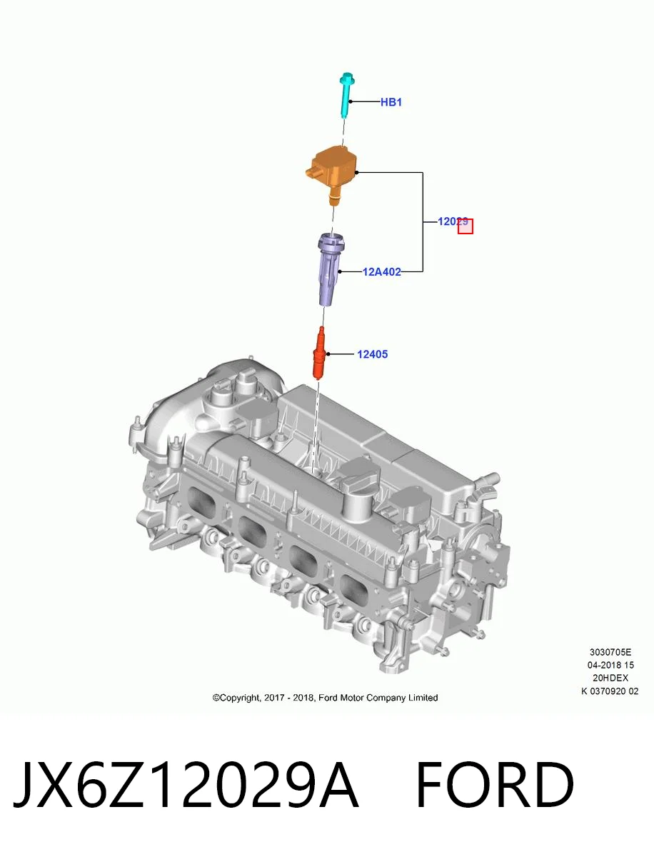 JX6Z12029A Ford Котушка запалювання