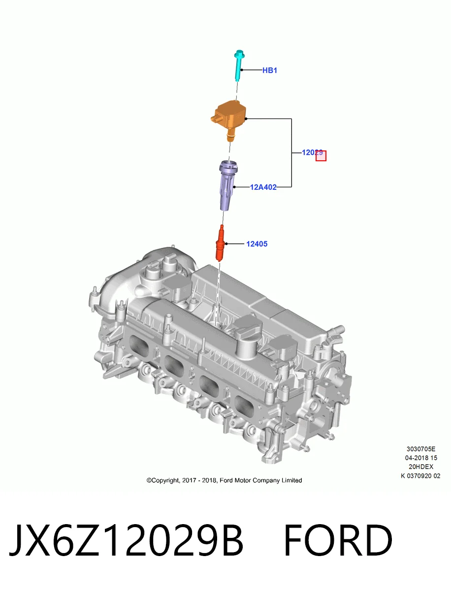 JX6Z12029B Ford Котушка запалювання