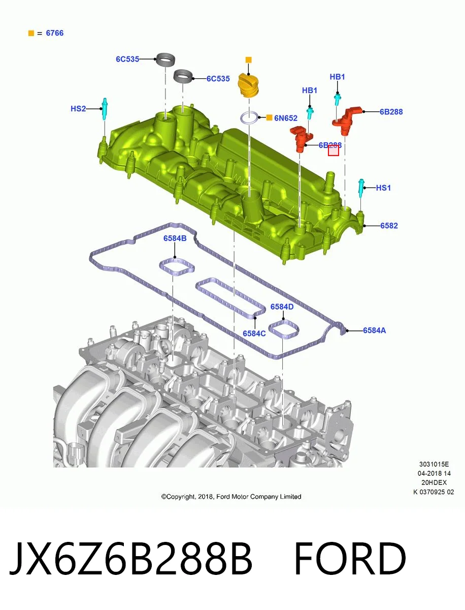 JX6Z6B288B Ford Датчик розподільного вала