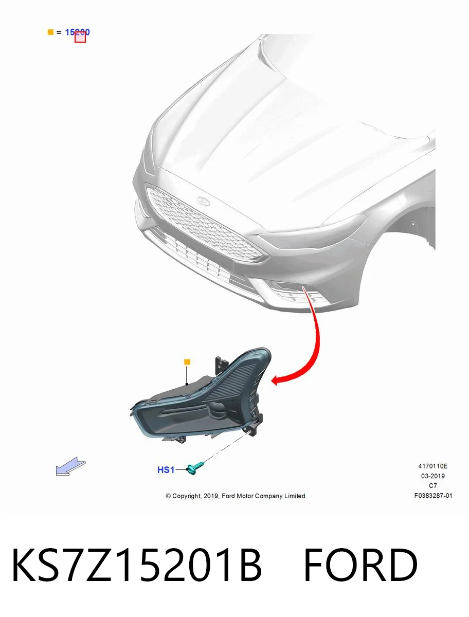 KS7Z15201B Ford Протитуманка ліва