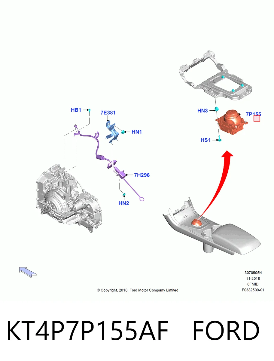 Куліса КПП на Ford Edge II CD539