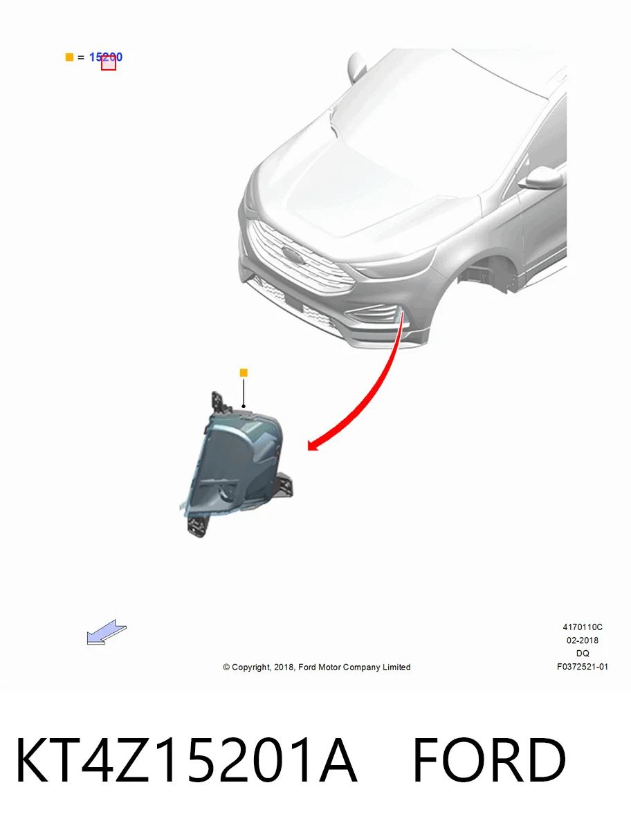 KT4Z15201A Ford Протитуманка ліва