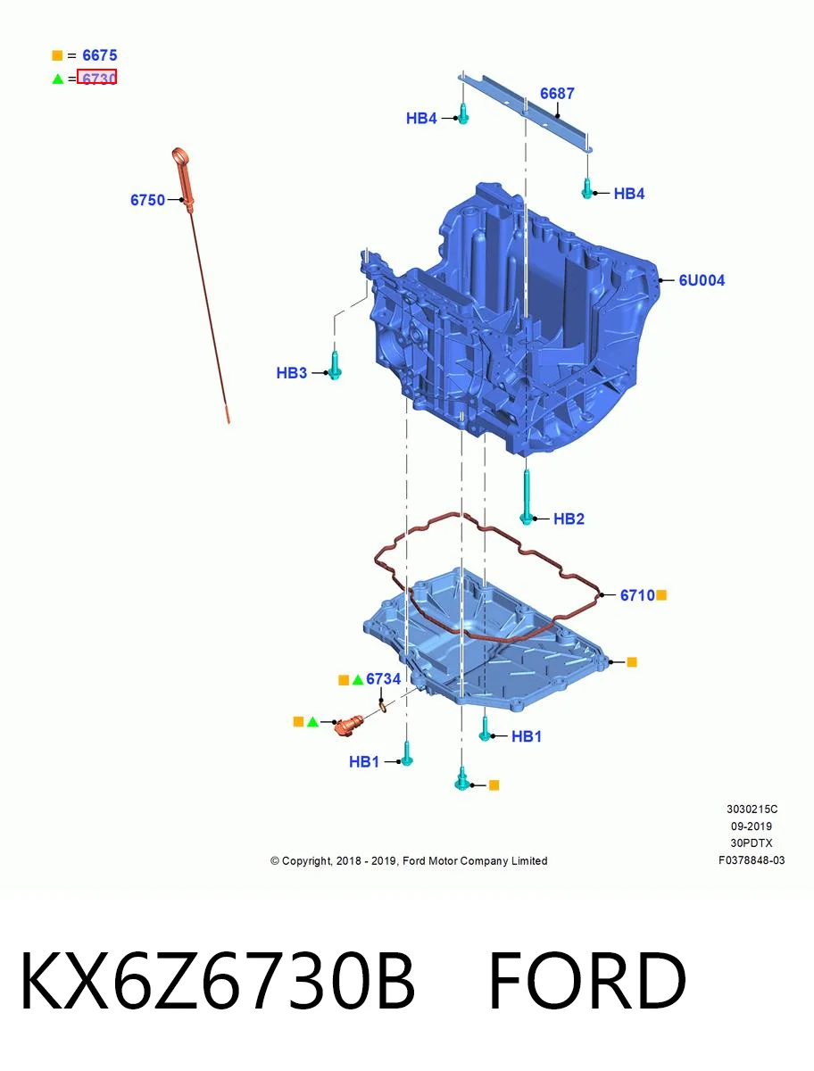 KX6Z6730B Ford Пробка піддона двигуна