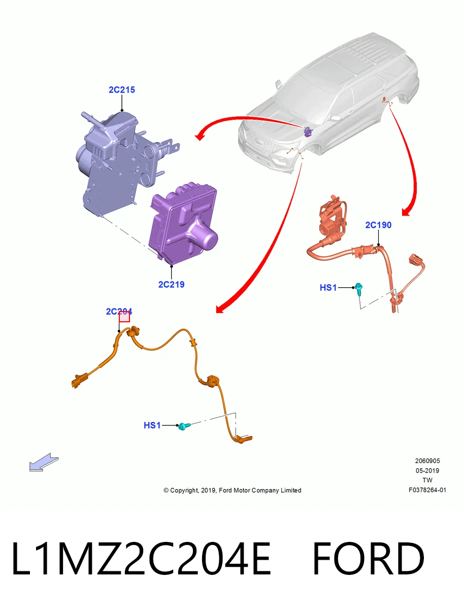 L1MZ2C204E Ford Датчик АБС