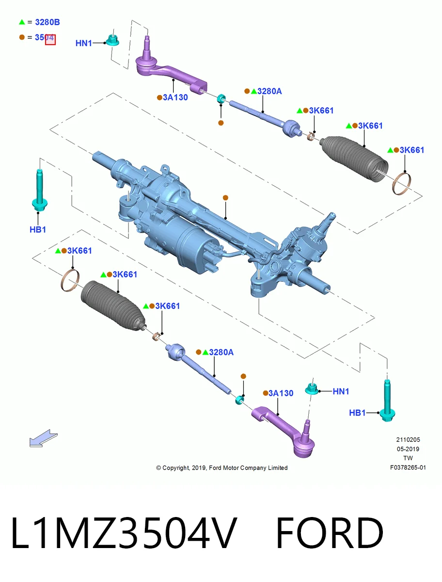 Кермова рейка MSG Rebuilding FO138R