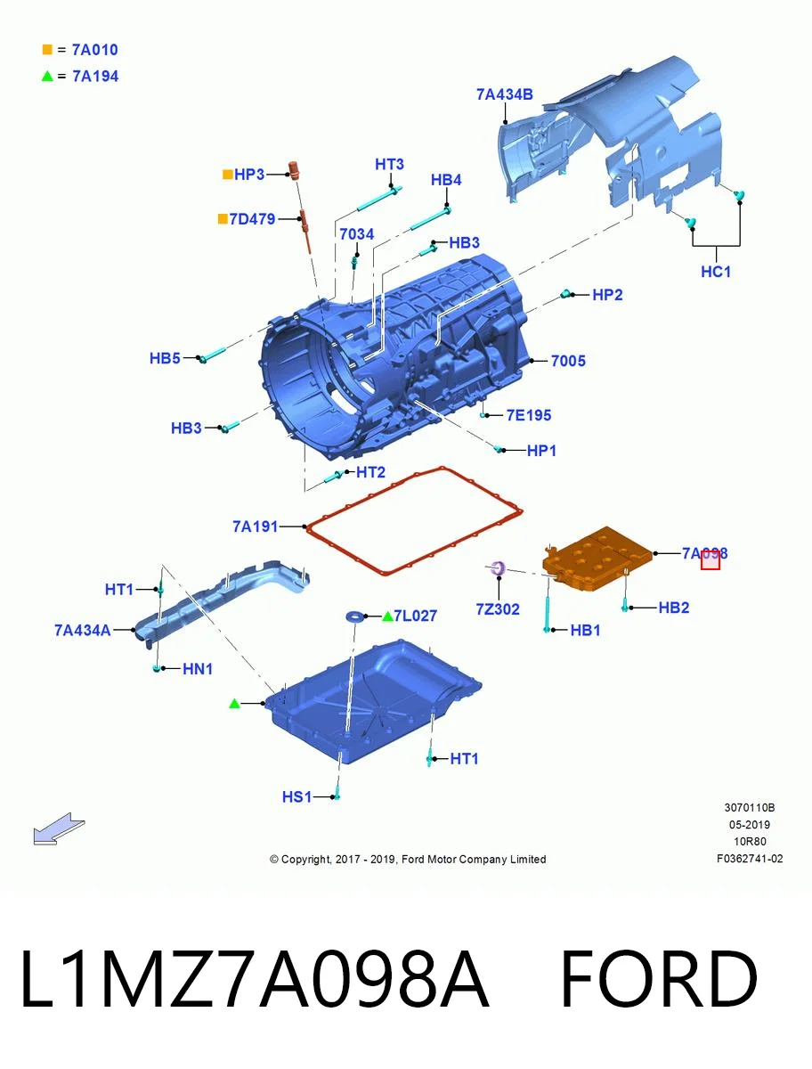 L1MZ7A098A Ford Масло в коробку автомат