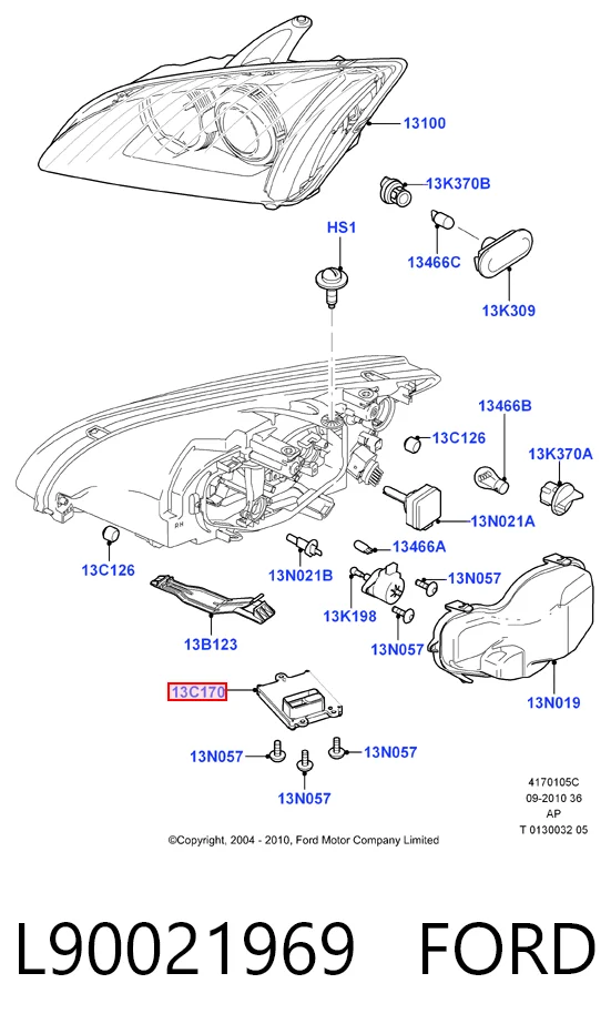 L90021969 Ford Блок розпалювання, ксенон