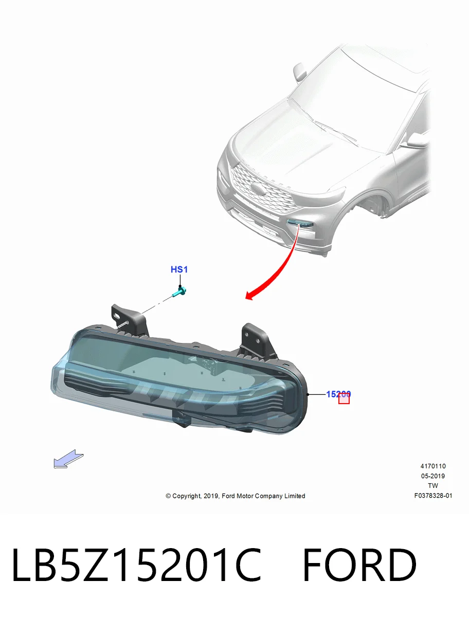 LB5Z15201C Ford Фара, ліва