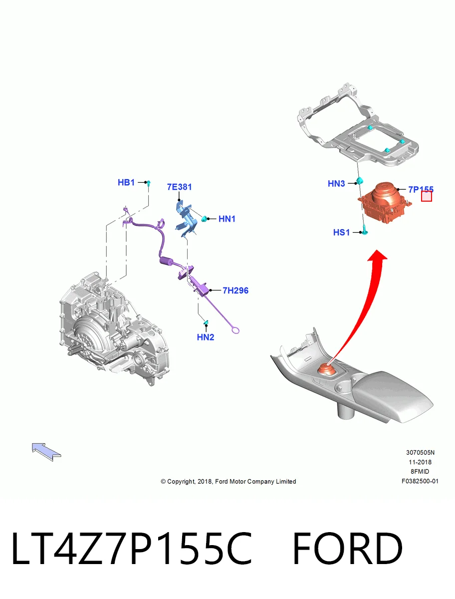 Селектор АКПП Ford Edge II