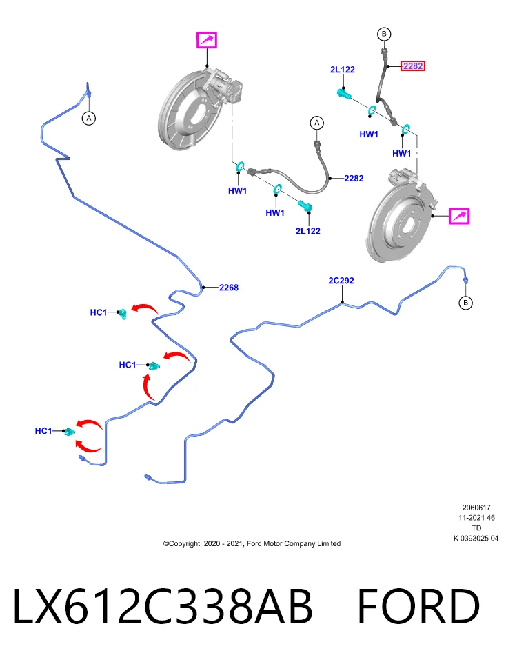 PHD2321 TRW Шланг гальмівний задній