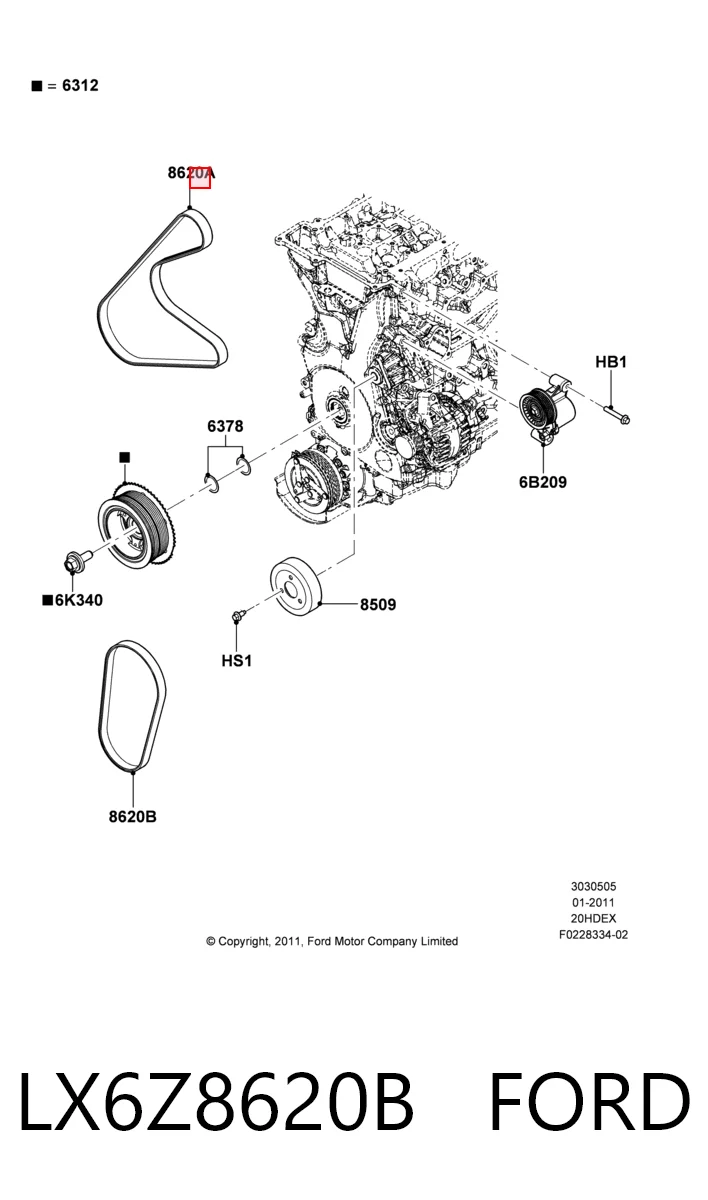 Клиновий ремінь Mazda RF6C18381 ціна, від 10.05 USD