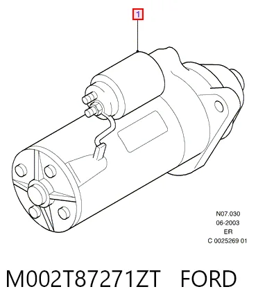 M002T87271ZT Ford Стартер двигуна