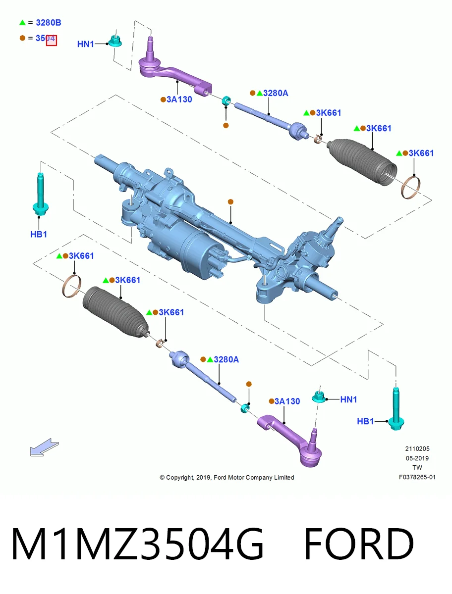 FO138R MSG Rebuilding Рейковий рульовий механізм