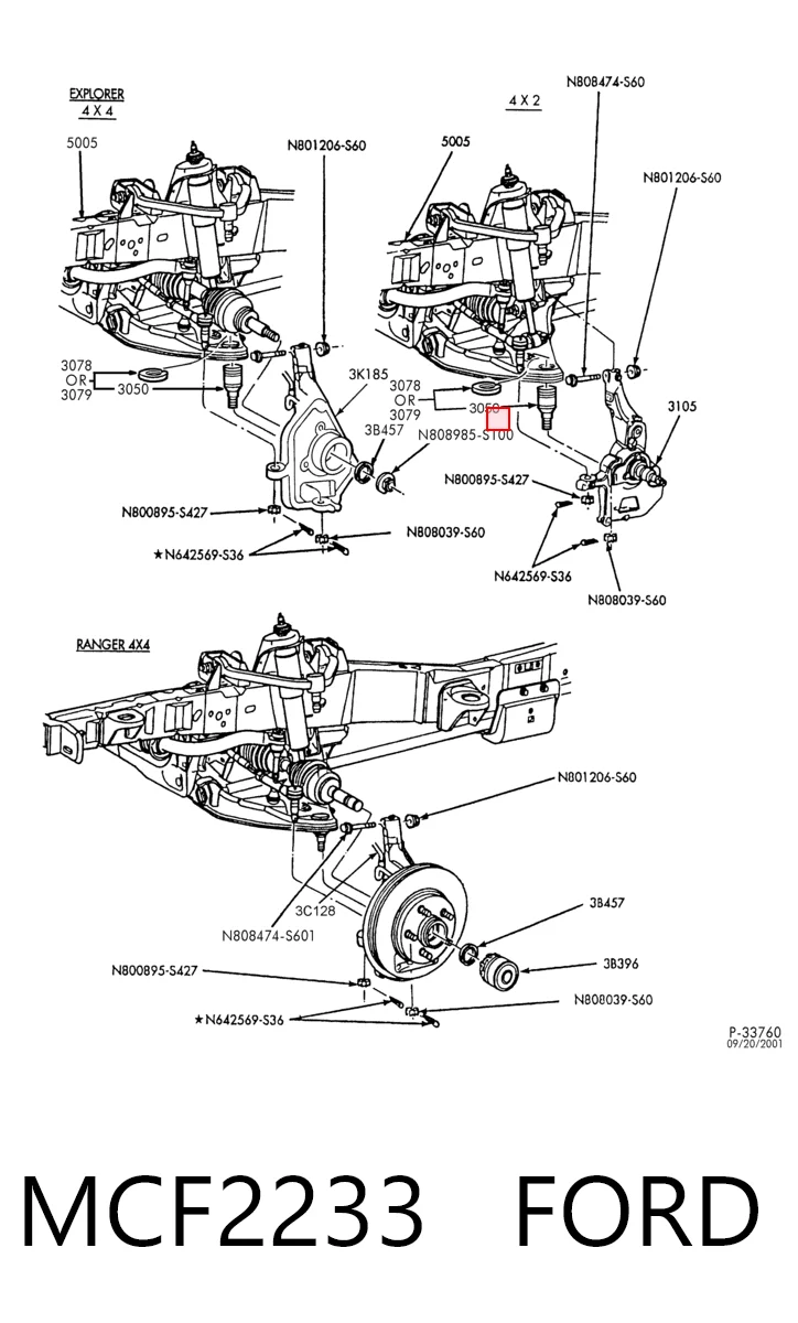 MCF2233 Ford Кульові на авто