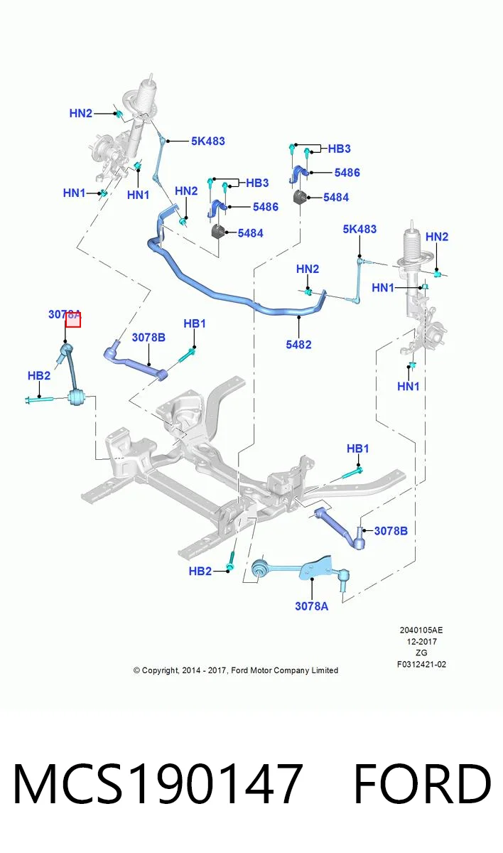 MCS190147 Ford Поперечний важіль
