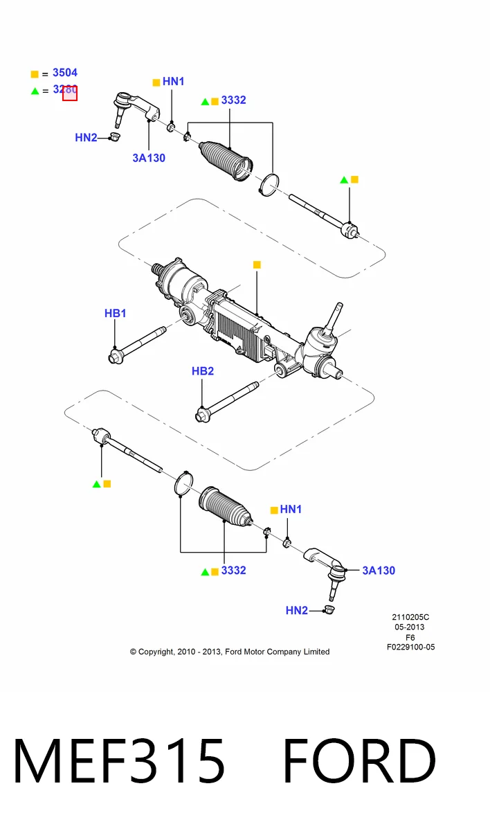 MEF315 Ford Тяги кермові