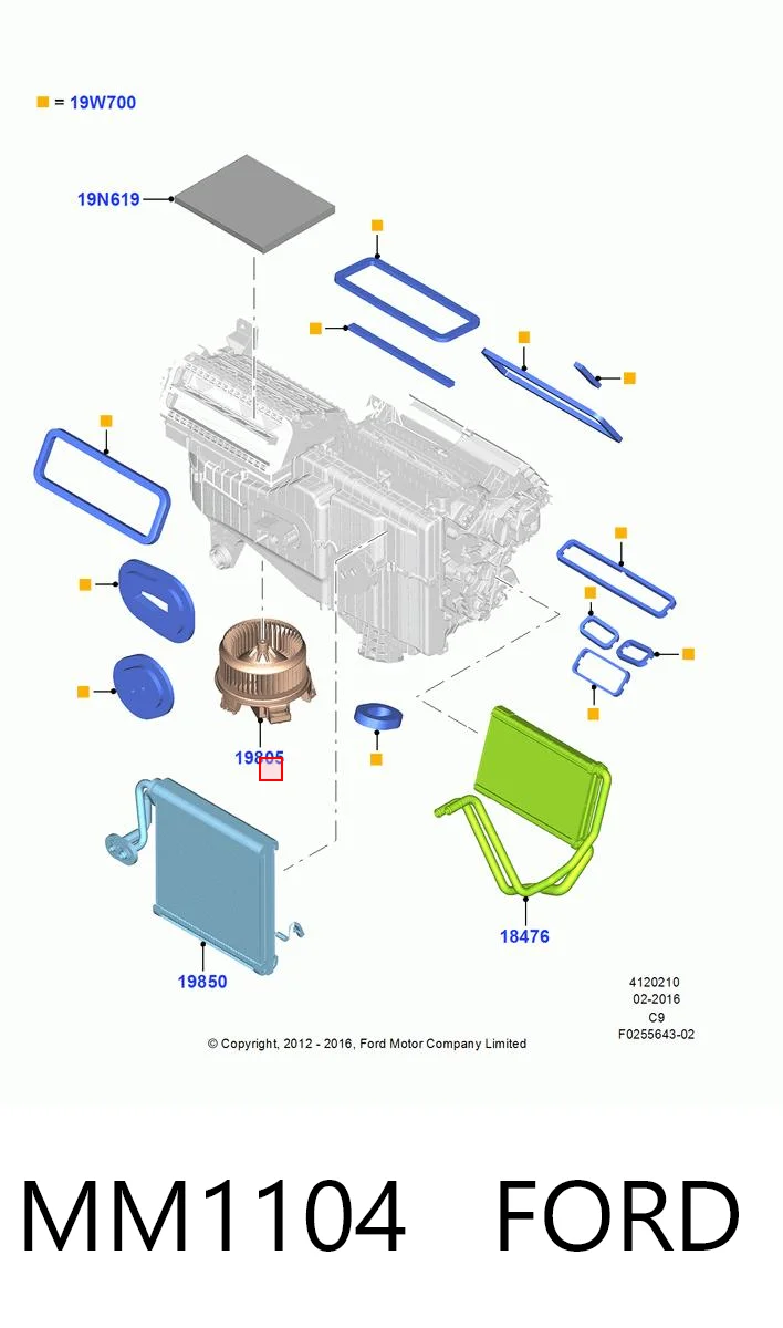 MM1104 Ford Електромотор пічки