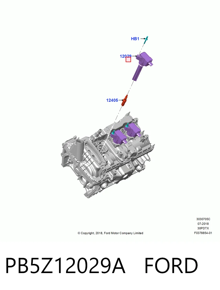PB5Z12029A Ford Котушка запалювання