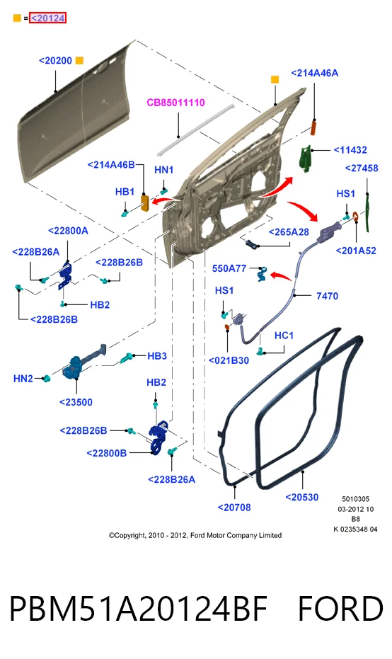 Пасажирські передні двері на Ford Focus III CB8