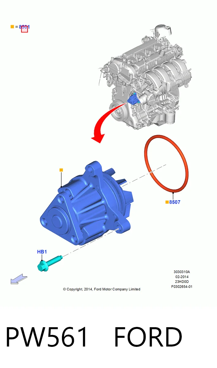  Помпа Ford Escape 2