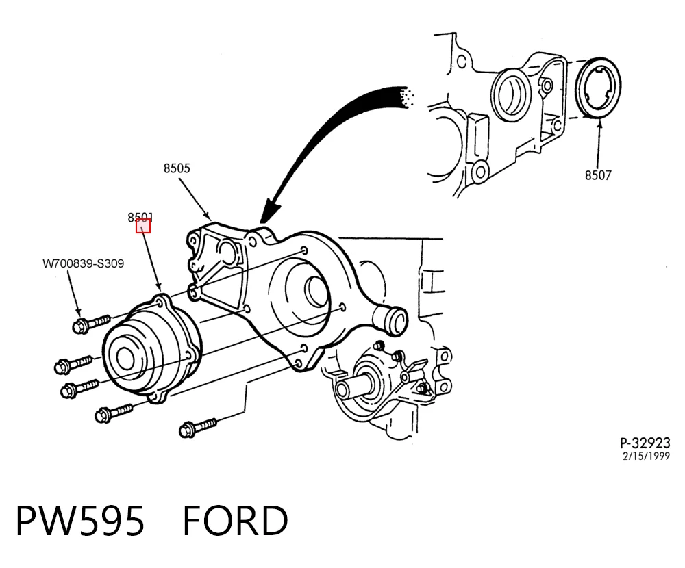 Помпа охолодження Mazda F8RZ8501EN ціна, від 21.71 USD