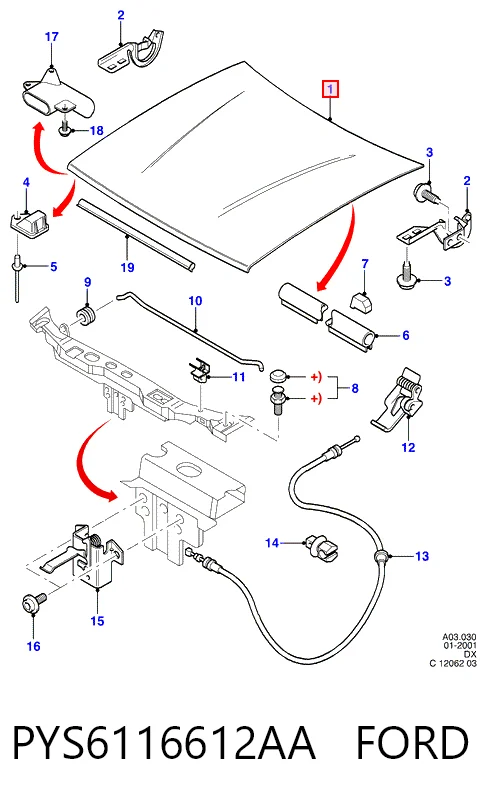  Капот Ford Fiesta 
