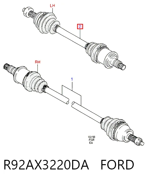  Ліва піввісь Ford Escort 5