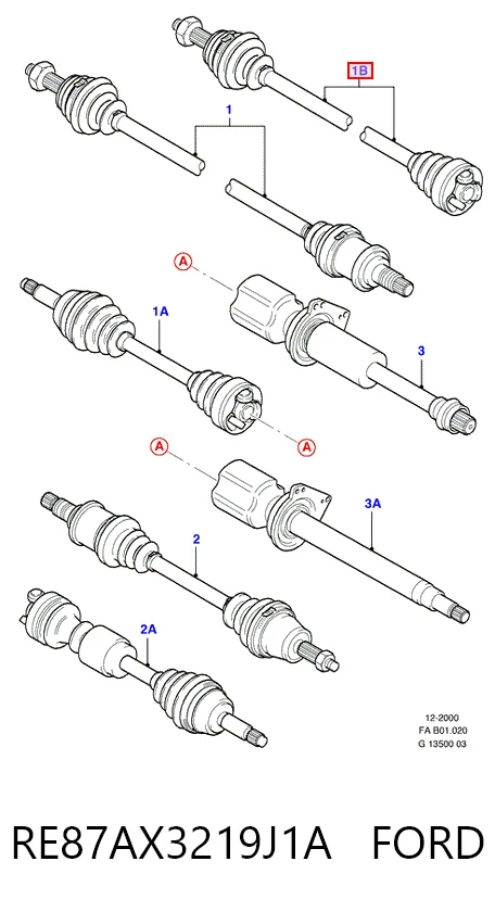 Купити Піввісь права Ford Escort VII GAL, ANL