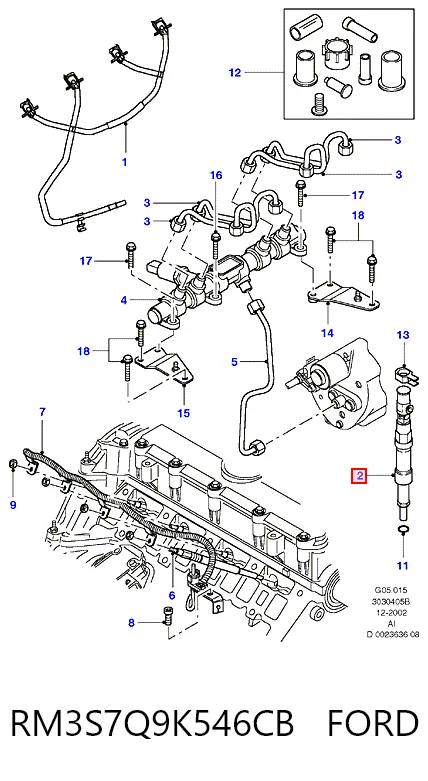 RM3S7Q9K546CB Ford Форсунка вприску палива